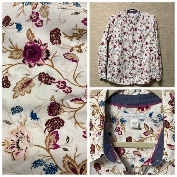 Charter Club floral blouse - Picture 3 of 12
